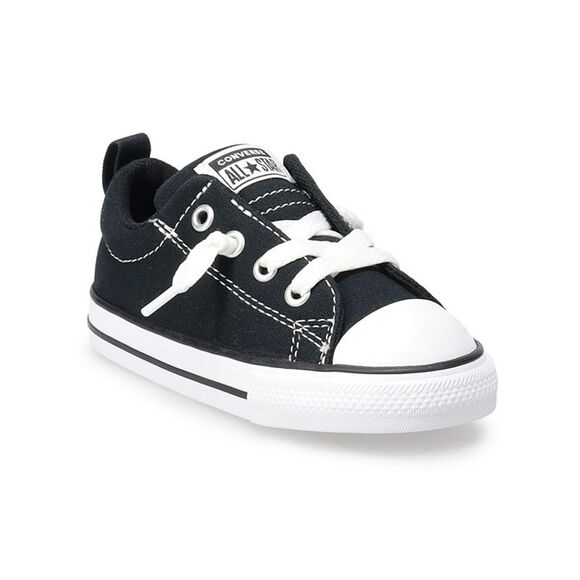 NWT Converse Kids Chuck Taylor All Star Street Sneaker Black/White,Toddler Sz 7 - Picture 1 of 4